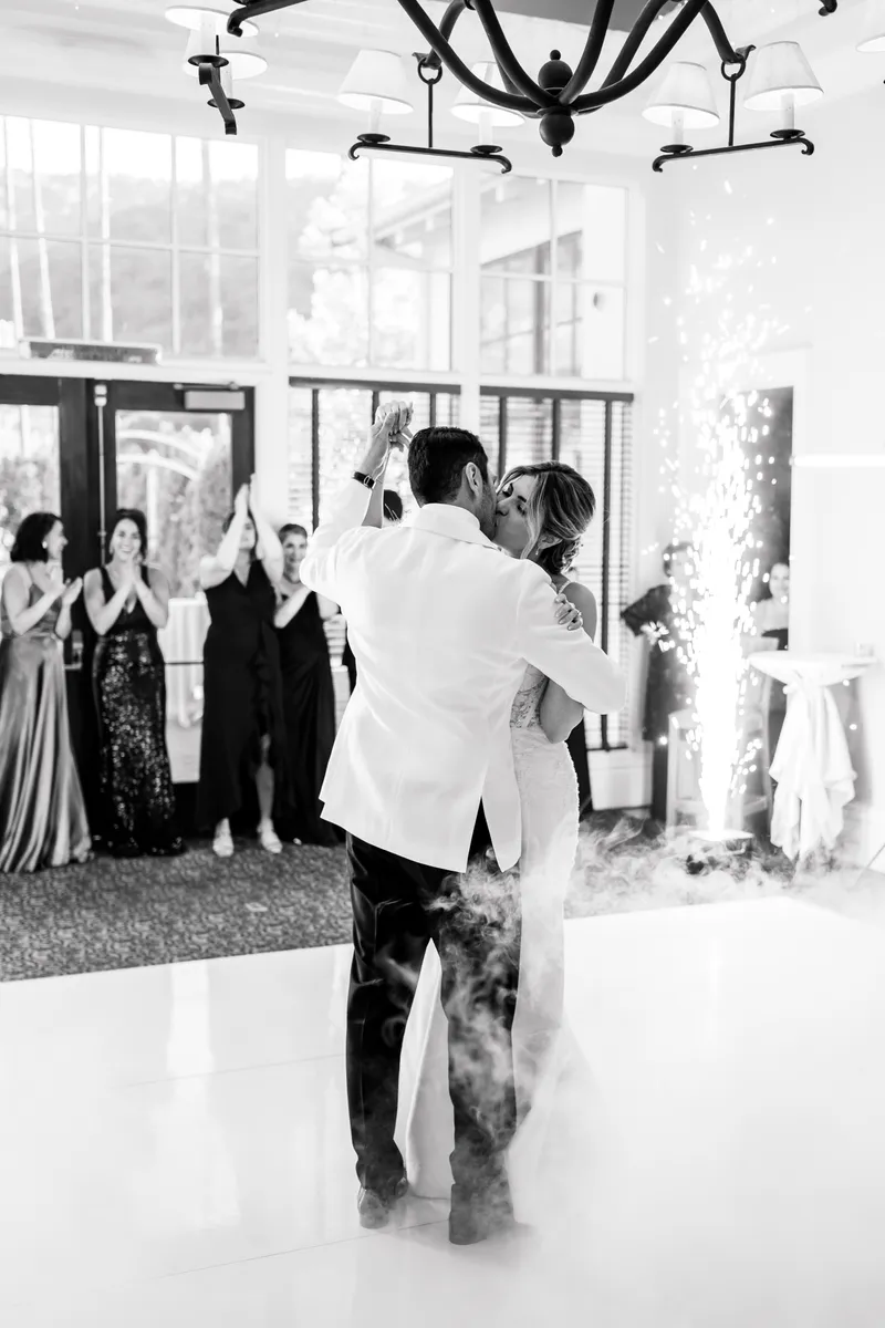 First dance, cold sparks either side