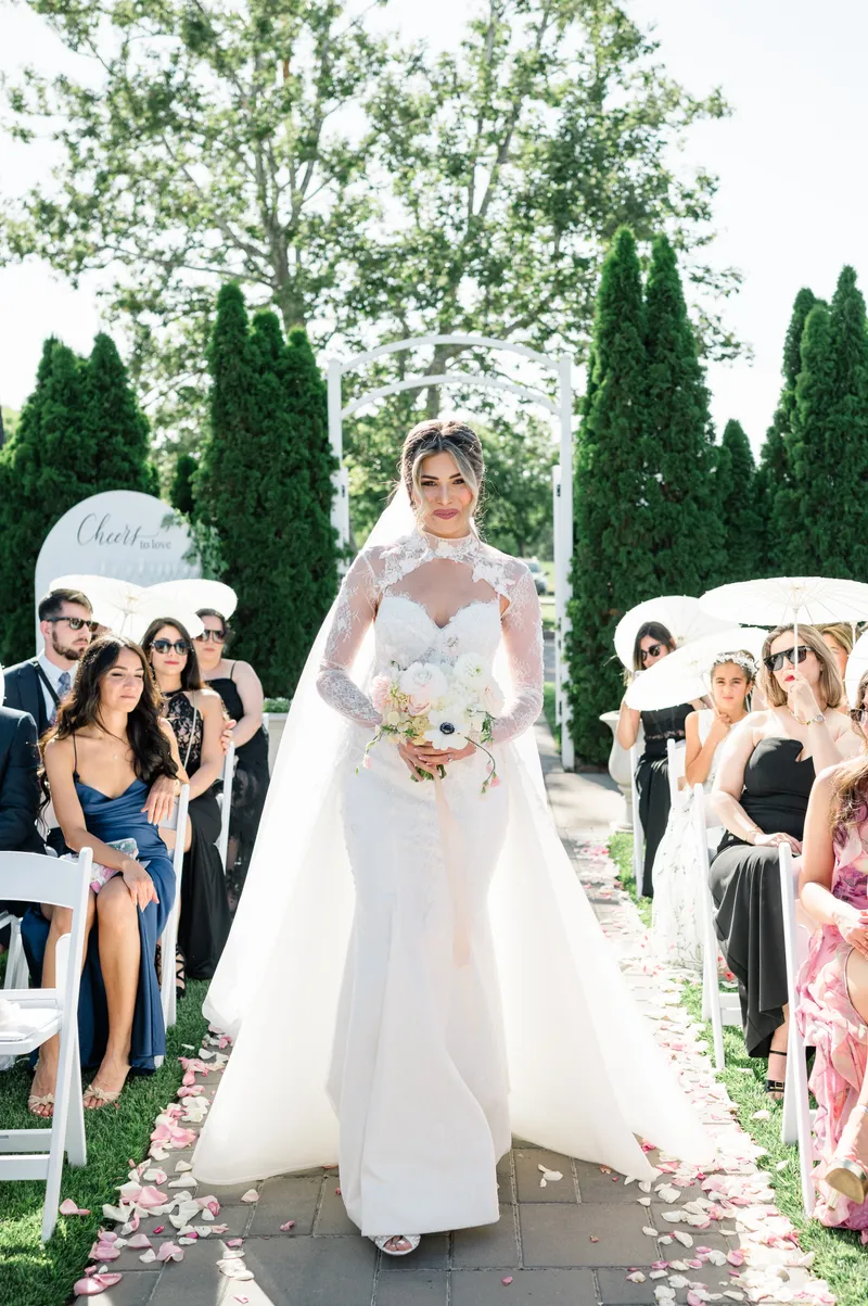 Maryam comes down the aisle at Eagle Ridge